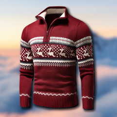 Weihnachtsstrickpullover - Dorian in Rot