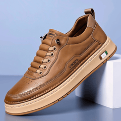 Italienische Leder-Sneakers in Braun