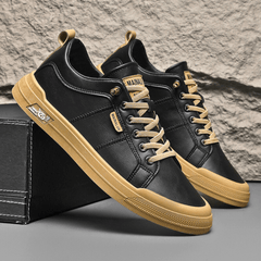 Jonas | Elegante Leder-Sneaker in Schwarz