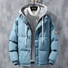 Wind- und wasserdichte Jacke mit Kapuze für Männer - Michael in Blau