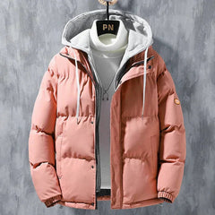 Wind- und wasserdichte Jacke mit Kapuze für Männer - Michael in Rosa