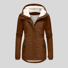 Wetterfeste Winterjacke für Damen | Warme in Braun