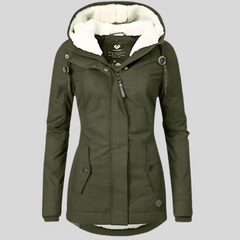 Wetterfeste Winterjacke für Damen | Warme in Olivgrün