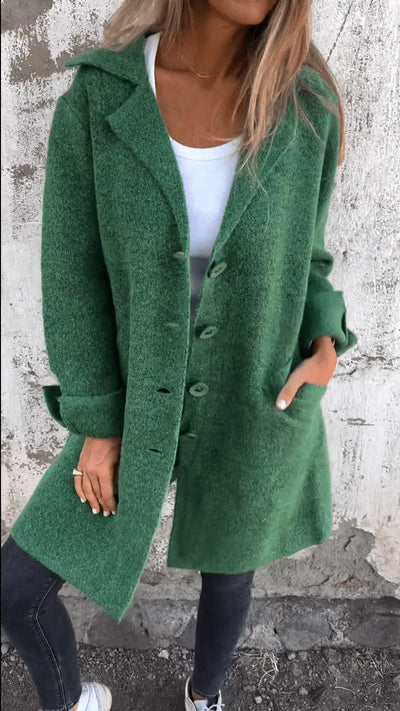 Ivanka | Langer Mantel mit Manschetten im Casual-Look