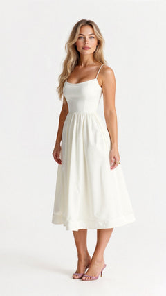 Tamara - Maxikleid - Ärmellos in Weiß