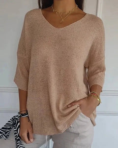 Wiebke | Lockere Strickbluse in Aprikose