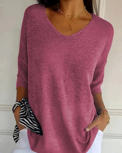 Wiebke | Lockere Strickbluse in Rosa