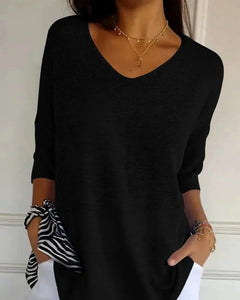 Wiebke | Lockere Strickbluse in Schwarz
