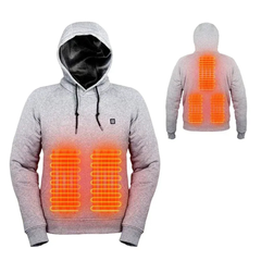 Wilhelm | Herren Thermo Kapuzenpullover Warm in Grau