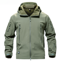 Winddichte militärische Thermojacke für Männer - Falko in Armee grün