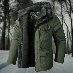 Winddichte warme Winterjacke - Dagobert in Armeegrün