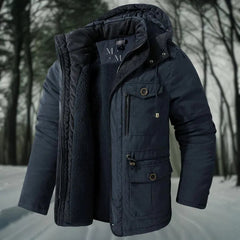 Winddichte warme Winterjacke - Dagobert in Blau