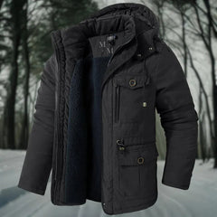 Winddichte warme Winterjacke - Dagobert in Schwarz