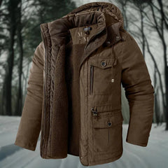 Winddichte warme Winterjacke - Dagobert in Braun