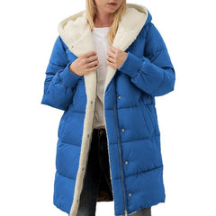 Winterjacke aus Baumwolle für Frauen - Renate in Blau