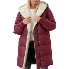 Winterjacke aus Baumwolle für Frauen - Renate in Bordeaux