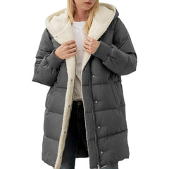 Winterjacke aus Baumwolle für Frauen - Renate in Dunkelgrau