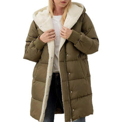 Winterjacke aus Baumwolle für Frauen - Renate in Olivgrün