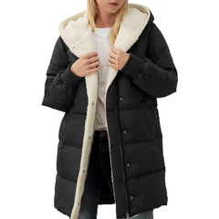 Winterjacke aus Baumwolle für Frauen - Renate in Schwarz