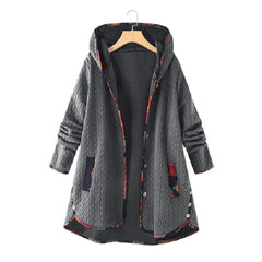 Winterjacke mit Kapuze für Frauen - Monika in Grau