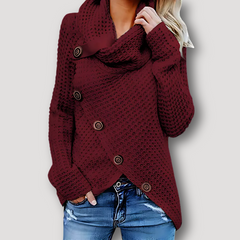 Winterpullover aus Grobstrick für Frauen - Victoria in Rot