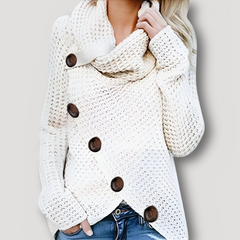 Winterpullover aus Grobstrick für Frauen - Victoria in Weiß