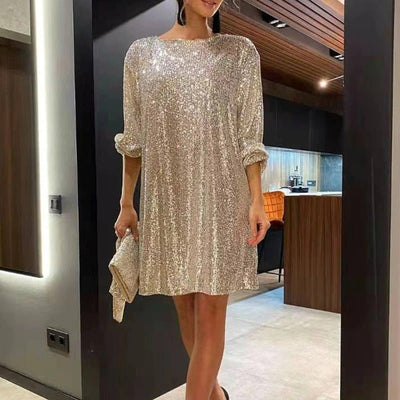 Maddie - Glitzerndes Pailletten-Partykleid