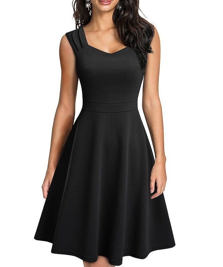 Maya - Damen Freizeit V-Ausschnitt Kleid