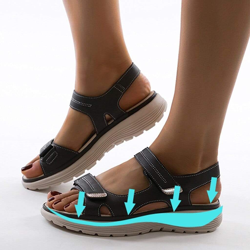 Verstellbare Klettverschluss-Sandalen für Damen