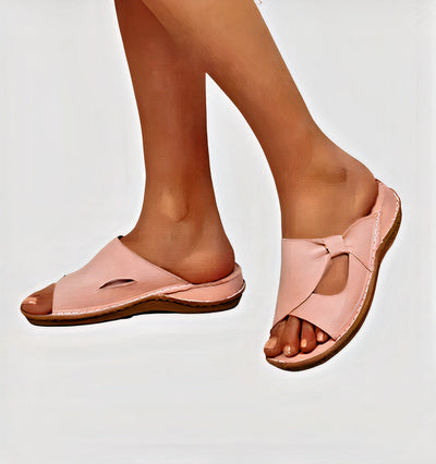 Offene Zehen Slip-On-Sandalen für Damen
