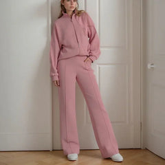 Élan™ Soft Sweatshirt Set mit minimalistischem Design / Moderne Eleganz und erstklassiger Komfort für alle Gelegenheiten! in Pink
