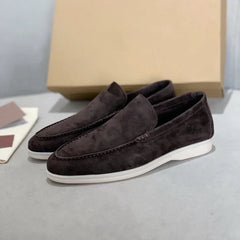 Schicke Wildleder-Loafer in Kaffee