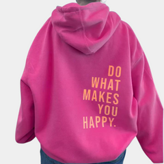 Zeitlos warmer Statement-Kapuzenpullover - Sophie in Rosa