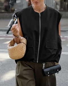 Luna Bomber Weste in Schwarz