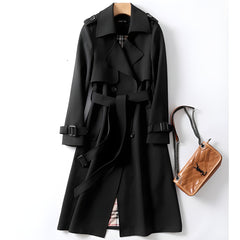 Sarah™ | Stilvoller eleganter Trenchcoat in Schwarz