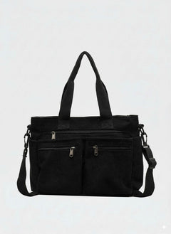 OLIVA Tote | Vielseitige und Stilvolle Tasche aus Hochwertigem Cord in Black